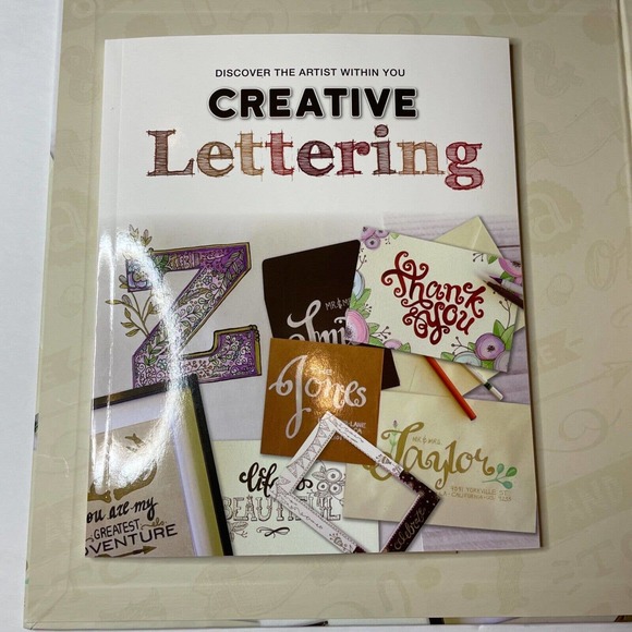 Creative Lettering & Calligraphy Spice Box Art School Kit Book Pens Paper Ideas - Picture 5 of 9